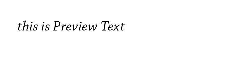 font preview of ChaparralPro-Italic