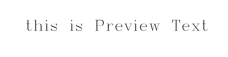 font preview of complex