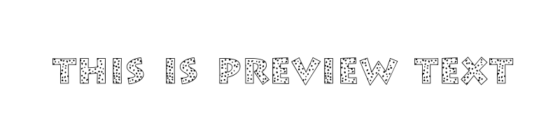 font preview of confetti