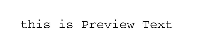 font preview of cpsr45w