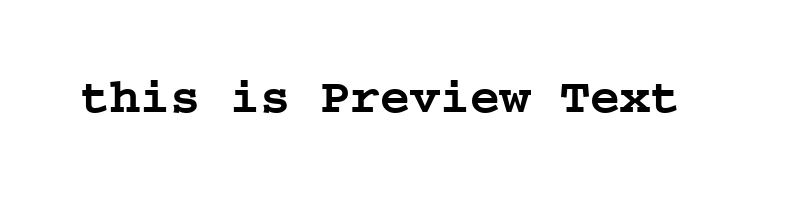 font preview of cpsr65w