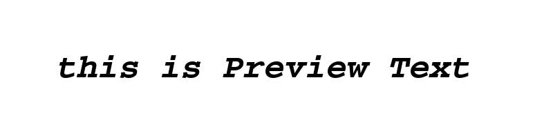font preview of cpsr66w