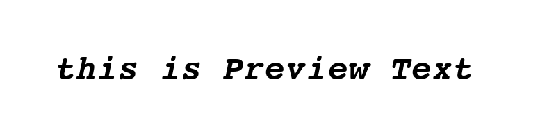 font preview of CUR10PBI