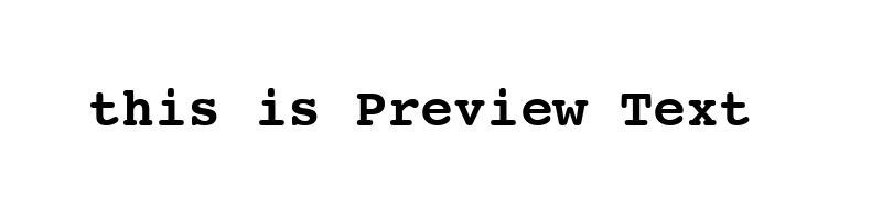font preview of CUR10PTB