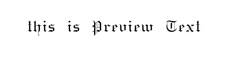 font preview of GOTHICE