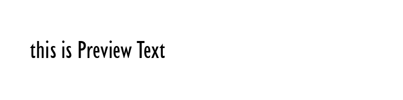 font preview of hum521c