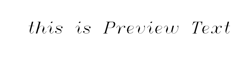 font preview of italict