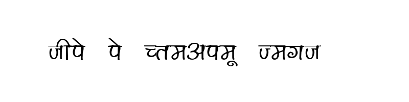 font preview of KRDEV155