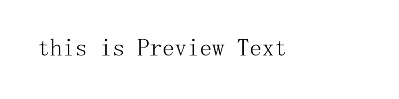 font preview of MSMINCHO_0