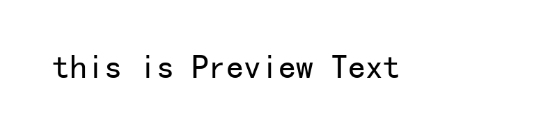 font preview of simhei_1
