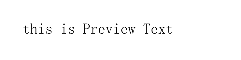font preview of simsunb_1
