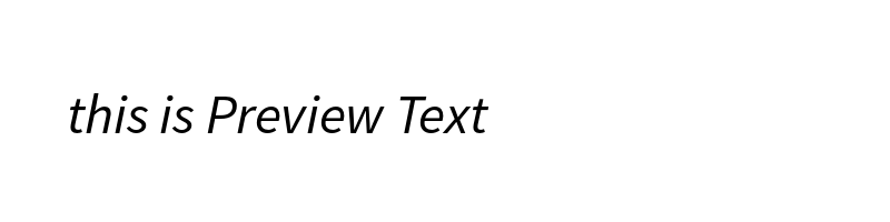 font preview of SourceSansPro-It