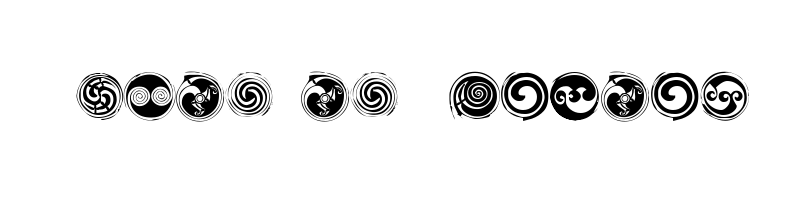 font preview of spirals