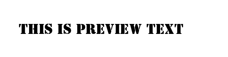 font preview of STENCILN_1