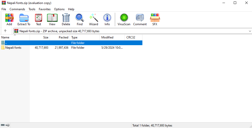 nepali fonts zipfile