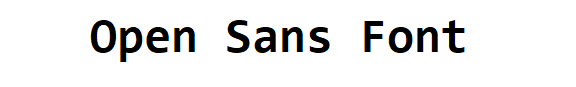 Open Sans Font